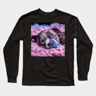 Sleepy Staffy Long Sleeve T-Shirt